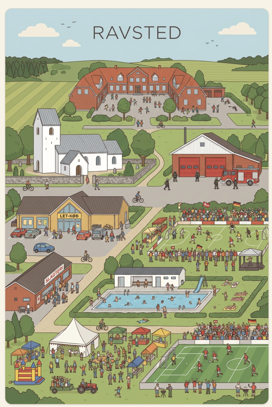 Eksempel: håndtegnet plakat fra Ravsted